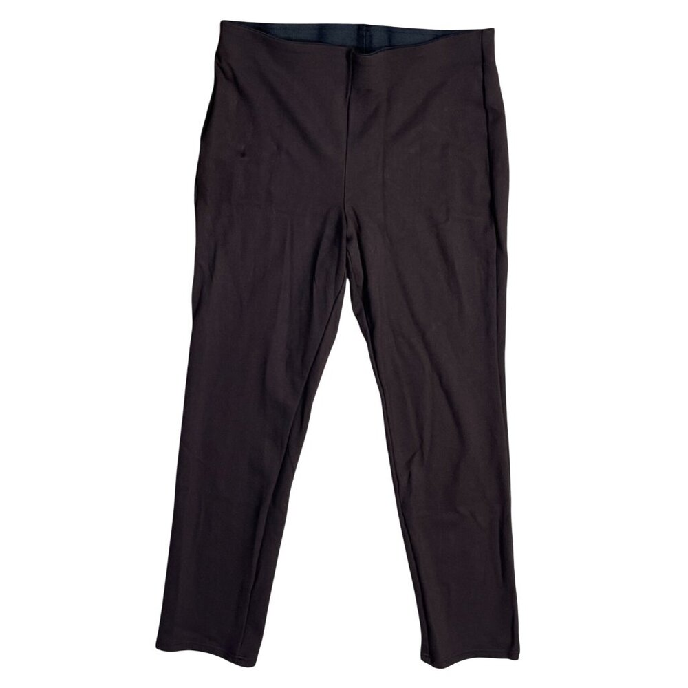 JM Collection Chocolate Brown Legging Pants Size M Medium Pull-On